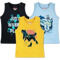 Real Basics Boys Regular Vests(Rb-Bb-Tvest-P4-1112-Dfox_Multicolor_11-12 Years)