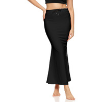 ZORNITSA Lycra Saree Shapewear Petticoat for Women Skirts for Women (Black M)