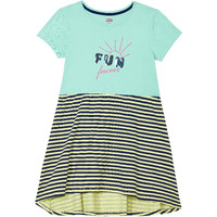 Amazon Brand - Jam & Honey Girls 100% Cotton Printed Knee Length One Piece Dress | Age 2-12 Years