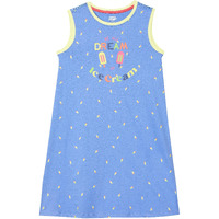 Amazon Brand - Jam & Honey Girls 100% Cotton Printed Knee Length Sleeveless Dress | Age 2-12 Years