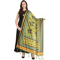 KAHIRAA WHOLETEX Womens Silk Multicoloured Digital Print Free Size Silk Dupatta