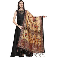 KAHIRAA WHOLETEX Womens Silk Multicoloured Digital Print Free Size Silk Dupatta