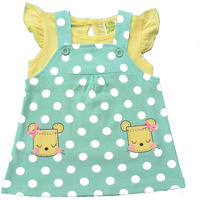 Clothe Funn Baby-Girls Cotton Pinafore Knee-Length Dress (68-BFI4-4485_Mint Yellow