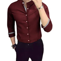 Tee Projekt Casual Cotton Long Sleeve Shirt for Men Formal Wear Regular Wear