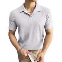 I ENTERPRISE Cotton Blend Regular Fit Round Spread Collar Solid Short Sleeve T-Shirt for Men & Boys Color :- White Size-XL