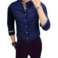 Tee Projekt Casual Cotton Long Sleeve Shirt for Men Formal Wear Regular Wear