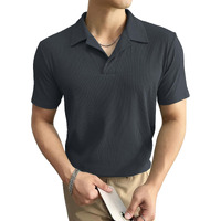 I ENTERPRISE Cotton Blend Regular Fit Round Spread Collar Solid Short Sleeve T-Shirt for Men & Boys Color :- Grey Size :-L
