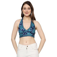 KE KanhaExports Womens Halter Regular Fit Top - Chic And Comfortable Fashion For Any Occasion (Sea Black)