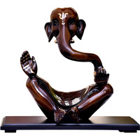 Mariners Creation Modern Art Ganesha Idol with Wooden Tray Ganesha Idol for Home Decor,House Warming Gift | SHOWPIECE for Home Decor | Statue for Home Decor | Ganesha for Gift