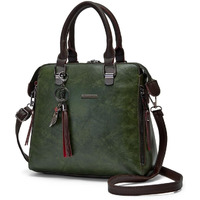 VISMIINTREND Green Leather Sling Satchel Handbag for Women & Girls| Casual Shoulder Bag for Travel, Office, College | Side Purse for Birthday, Anniversary Gift for Wife/Mother & Rakhi Gifts for Sister