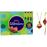 Food Library The Magic of Nature Rakhi/Lumba For Brother And Bhabhi With Chocolates Gift Hamper (Cadbury with Rakhi Lumba)