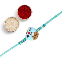 The Purple Tree Blue Gaming Controller Rakhs Fo rKids with Roli Chawal and Card (Pack of 1) Rakhi for bhai, Rakshabandhan Gift for Kids, Rakhi Gift, Best Rakhi For Game Lovers