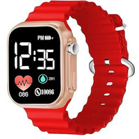 ZOVUTA Digital Dial Waterproof Smart Design LED Display Kids Watch for Boys & Girls, Men and Women, Birthday Gift, Rakhi Gift (Age 4-15 Years) (New-Red)