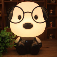 NYRWANA Night Lamp for Bedroom, Cute Lamp, Desk Lamp Light Lamp, Night Lamp for Kids, Cute Night Lamp, Silicone Lamp, Birthday Gifts, Kids Room Decor, Rakhi for Brother, Dog Lamp (Black & White)