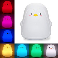 NYRWANA Night Lamp for Bedroom, Cute Lamp, Night Lamp for Kids, Silicone Lamp, Cute Night Lamp, Birthday Gifts, Lamp for Kids, Light Lamp, Rakhi for Brother, Rechargeable, Penguin Lamp (Multicolor)