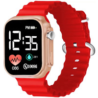 ZOVUTA Digital Dial Waterproof Smart Design LED Display Kids Watch for Boys & Girls, Men and Women, Birthday Gift, Rakhi Gift (Age 4-15 Years) (Ultra Red) - Pack of 1