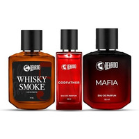 Beardo Whiskey Smoke, Godfather & Mafia Perfume For Men Edp 50Ml X 3 | Strong & Long Lasting Fresh Scent Fragrance |Aromatic, Spicy, Woody Eau De Parfum | Rakhi Gift For Brother | Gift For Friends