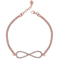 GIVA 925 Silver Rose Gold Infinity Bracelet, Adjustable Rakhi Rakshabandhan Gift for Sister Bhabhi, Gifts for Women & Girls| With Certificate of Authenticity and 925 Stamp | 6 Month Warranty*