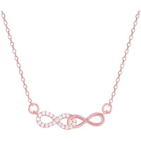 GIVA 925 Silver Rosegold Double Infinity Love Necklace|Rakhi Rakshabandhan Gift For Sister Bhabhi,Women&Girls,Pendant To Gift|With Certificate Of Authenticity And 925 Stamp|6 Month Warranty