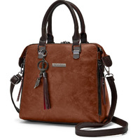 VISMIINTREND Tan Leather Sling Satchel Handbag for Women & Girls| Casual Shoulder Bags for Travel, Office, College | Side Purse for Birthday, Anniversary Gift for Wife & Rakhi Gifts for Sister