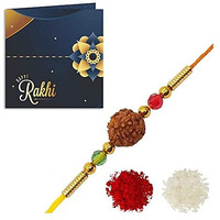 YouBella Rakhi for Brother Rakhi and Greeting Card Combo for Brother (Multi-Colour) (YBRK_74)