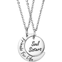 Young & Forever Valentine Gift Rakhi Gift Friendship Day Gifts ,Necklace For 2 Best Friend Necklace Matching Heart Best Friends Forever Soul Sisters Pendant For Women Friendship Necklace For Girls