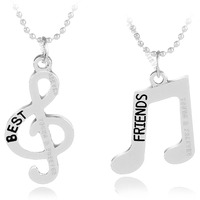Young & Forever Gift Rakhi Gift Friendship Day Gifts Special Bff Necklace For 2 Best Friend Necklace For Women Couple Gift For 2 Matching Heart Best Friends Forever Music & Notes Pendant For Women
