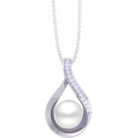 Clara 92.5 Sterling Silver Real Pearl Pendant with Chain | Rakhi Rakshabandhan Gift for Sister Bhabhi |Gift for Women and Girls