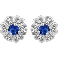 GIVA 925 Silver Royal Blue Bloom Studs | Gifts for Girlfriend, Rakhi Rakshabandhan Gift for Sister Bhabhi, Gifts for Women & Girls |With Certificate of Authenticity and 925 Stamp | 6 Month Warranty*