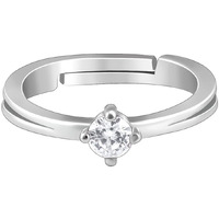 GIVA 925 Silver Zircon Love Island Ring, Adjustable Rakhi Rakshabandhan Gift for Sister Bhabhi, Gifts for Women & Girls| With Certificate of Authenticity and 925 Stamp | 6 Month Warranty*