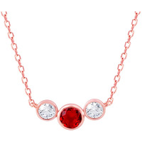 GIVA 925 Silver Rose Gold Scarlet Trio Necklace|Rakhi Rakshabandhan Gift for Sister Bhabhi, Gifts for Women & Girls| With Certificate of Authenticity and 925 Stamp | 6 Months Warranty*