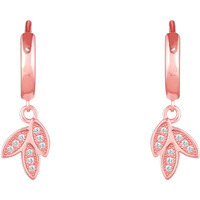 GIVA 925 Silver Rose Gold Petal Trio Hoop Earrings | Rakhi Rakshabandhan Gift for Sister Bhabhi, Gifts for Women & Girls | With Certificate of Authenticity and 925 Stamp | 6 Month Warranty*