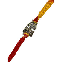 SJ SHUBHAM JEWELLERS 925 Sterling Silver Rakhi for brother God Rakhi Bracelet Raksha Bandhan Pure Cotton For Men, Rakhi With Roli Chawal