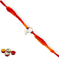 SJ SHUBHAM JEWELLERS Pure 925 Sterling Silver Rakhi for brother Charm Bracelet Raksha Bandhan With Pure Cotton Thread For Men, Boys, Rakhis Gnshmnlfba