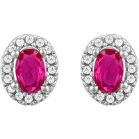 GIVA 925 Silver Pink Oval Halo Studs| Gifts for Girlfriend, Rakhi Rakshabandhan Gift for Sister Bhabhi, Gifts for Women & Girls | With Certificate of Authenticity and 925 Stamp | 6 Month Warranty*