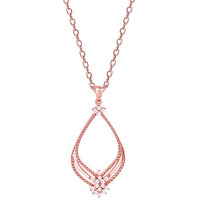 GIVA 925 Silver Rose Gold Princess Pendant With Link Chain|Rakhi Rakshabandhan Gift For Sister Bhabhi,Pendant To Gift Women & Girls|With Certificate Of Authenticity And 925 Stamp|6 Months Warranty*