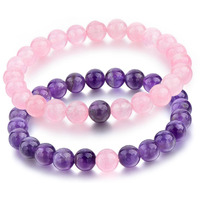 Young & Forever Valentine Gift rakhi gift for sister rakhi gift for brother friendship day gift for best friend Dvine Unisex Lovely Couples Abundance Amethyst Rose Quartz