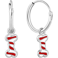 GIVA 925 Sterling Silver Dog Bone Kids Hoop Earrings|Studs to Rakhi Rakshabandhan Gift Brother Sister, Birthday Gifts for Kids | With Certificate of Authenticity and 925 Stamp | 6 Months Warranty*