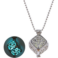 Young & Forever Rakhi Gift For Brother Sister Trendsetter Glow-In-The-Dark Enchanting Cube 925 Silver Pendant For Womens Girls