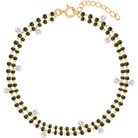 GIVA 925 Silver Golden Dazzling Zircons Mangalsutra Bracelet,Adjustable|Rakhi Rakshabandhan Gift For Sister Bhabhi, Women&Girls|With Certificate Of Authenticity And 925 Stamp|6 Months Warranty*