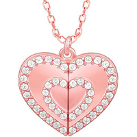 GIVA 925 Silver Rose Gold Custom One Heart Pendant With Link Chain|Rakhi Rakshabandhan Gift For Sister Bhabhi,Gifts For Women & Girls|With Certificate Of Authenticity And 925 Stamp|6 Months Warranty*