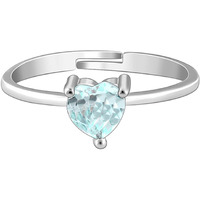 GIVA 925 Silver Stereo Hearts Ring, Adjustable | Gifts for Girlfriend, Rakhi Rakshabandhan Gift for Sister Bhabhi , Gifts for Women & Girls | With Certificate of Authenticity and 925 Stamp | 6 Month Warranty*