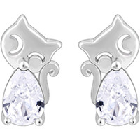 GIVA 925 Silver Kitty Earrings | Gifts for Girlfriend, Rakhi Rakshabandhan Gift for Sister Bhabhi, Gifts for Women & Girls | With Certificate of Authenticity and 925 Stamp | 6 Month Warranty*