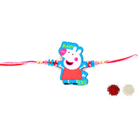 VR Creatives Cartoon Character Peppa Pig Kids Rakhi for Unisex Child (Multi)