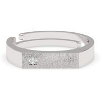 Clara Real 925 Sterling Silver Sleek Band Ring | Rakhi Rakshabandhan Gift for Brother Bhai|Size Adjustable, Matte Finish, Swiss Zirconia | Gift for Men & Boys