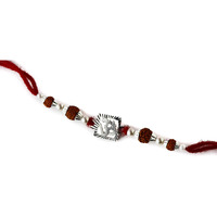 Ashok Jewellers Fabric & Sterling-silver & Pearl and Rakhi for Mens & Boys (White)