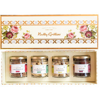 Nutty Gritties Gold Jar Rakhi Premium Special Dry Fruits Gift Box 400g - Roasted Salted Almonds, Cashew Nuts, Pistachios, Mix Berries,(Each 100g) With Evil Eye Rakhi & Roli Chawal Chandan Mishri Set