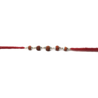 Ashok Jewellers Fabric & Sterling-silver & Pearl and Rakhi for Mens & Boys (White)