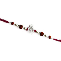 Ashok Jewellers Fabric & Sterling-silver & Pearl and Rakhi for Mens & Boys (White)