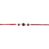 Ashok Jewellers Fabric & Sterling-silver & Pearl and Rakhi for Mens & Boys (White)